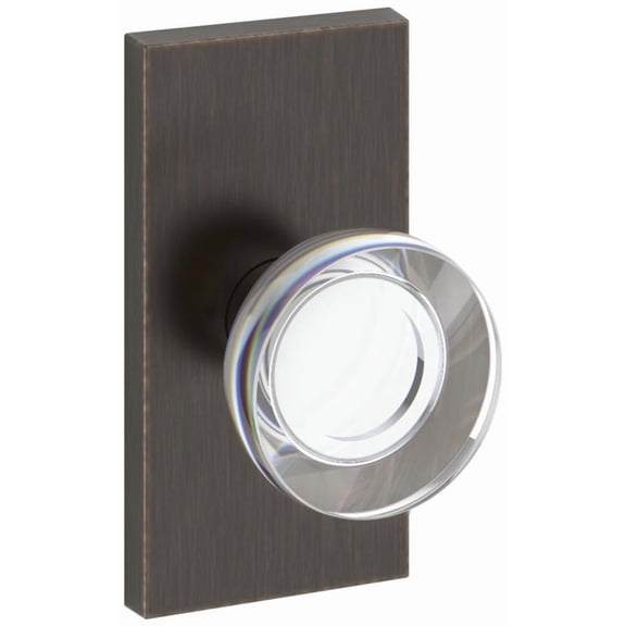 Baldwin PVCCYCFR112 Contemporary Crystal Privacy Door Knob Set - Bronze