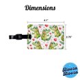 thumbnail image 3 of Cute Alligator Crocodiles Hearts Watercolor Faux Leather Travel Luggage Tag, 3 of 7