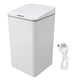 thumbnail image 1 of Cubo de basura con sensor de escritorio, tapa plegable con carga USB, cubo de basura de inducción inteligente de 9L para dormitorio, baño, oficina, blanco, 1 of 10