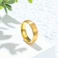 thumbnail image 5 of King Will GLORY 6mm Gold Tungsten Ring Dome Matte Brushed Wedding Band for Men Women Comfort Fit Size 8, 5 of 6