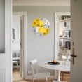 thumbnail image 4 of Wall Clock Yellow Painting Clocks PVC Silent Non-Ticking Battery Operated Decorative Grey Abstract Graffiti Art Round Clock for Home Living Room Kitchen Bedroom Office School Wall Decor 10 Inch, 4 of 9