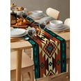 thumbnail image 3 of Table Runners 60 Inches Long Dress Scarves, Turquoise Red Farmhouse Kitchen/Dining Table Runner, Small Coffee Tablerunners, Southwest American Native Abstract Pattern 13x60 Inch, 3 of 7