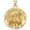Yellow Gold, variant on Saint Hyacinth of Poland OVAL Religious Medal - 3/4 Inch X 1 Inch -Sterling Silver