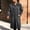 A_ Dark Gray Coats for Men, variant on Men's Long Duffle Coat Classic Toggle Button Closure Lapel Collar Side Pockets Warm Outer Coat for Cold Weather Formal Casual Events Dark Gray M