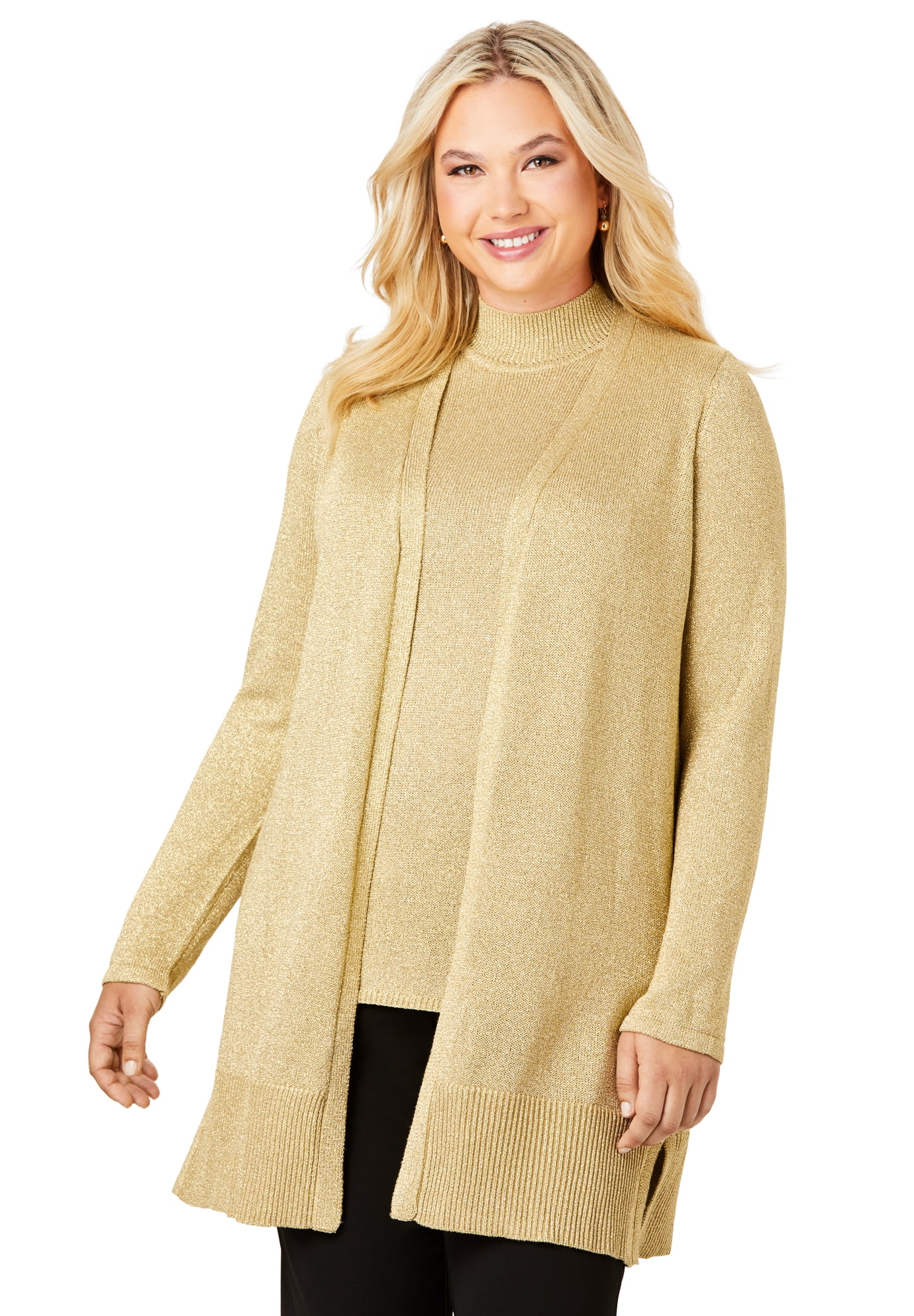 walmart women's plus size cardigan sweaters