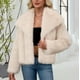 thumbnail image 4 of Chaqueta de abrigo cálida para mujer, de invierno, lisa, con cuello vuelto, 4 of 8