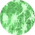 thumbnail image 1 of Ahgly Company Indoor Round Abstract Emerald Green Modern Area Rugs, 8' Round, 1 of 4