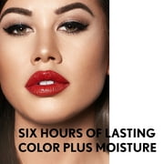 COVERGIRL Continuous Color Lipstick, 430 Bistro Burgundy, 0.13 oz, Moisturizing Lipstick, Long Lasting Lipstick, Extended Palette of Shades, Keeps Lips Soft