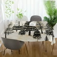 thumbnail image 3 of Yayeee Tablecloths 54" x 54" Rectangle Wrinkle Resistant Party Table Cover, Hand Drawn Christmas Trees, 3 of 8