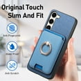 thumbnail image 5 of Allytech Samsung Galaxy S23 Case, Detachable Magnetic Wallet Case with Card Holder & Ring Stand, Support Car Mount, Premium PU Leather Shockproof Durable Protective Slim Case Cover - Blue, 5 of 11