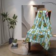 thumbnail image 3 of Cute Beach Avocado Blanket for Girls Boys Women Avocado Stuff Gifts Lightweight Green Fruit Print Flannel Throw Blanket for Kids 60"x50", 3 of 6