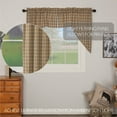 thumbnail image 2 of VHC Brands Farmhouse Kitchen Window Curtains-Sawyer Mill Tan Swag Pair, One Size, Charcoal Black, 2 of 6