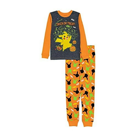Pokemon Pikachu 2 Pc Halloween Pajama Set - Trick or Treat Glow in the Dark (4)