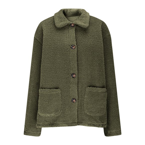 asjyhkr Vestes Femmes en Flanelle Manteaux Chauds en Polaire avec Poches Vêtements de Détente Vêtements de Nuit Vestes de Pyjama
