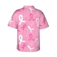 thumbnail image 3 of Balery Breast Cancer Awareness (3) Print Men's Hawaiian Shirts Short Sleeve Beach Shirt Relaxed Fit Vacation Button Down Shirts-Large, 3 of 9