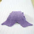 thumbnail image 2 of Manta tejida a mano, suave y cómoda, manta de sirena para la siesta, manta de color sólido, manta sencilla y transpirable, 2 of 6