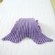 thumbnail image 5 of Manta tejida a mano, suave y cómoda, manta de sirena para la siesta, manta de color sólido, manta sencilla y transpirable, 5 of 6