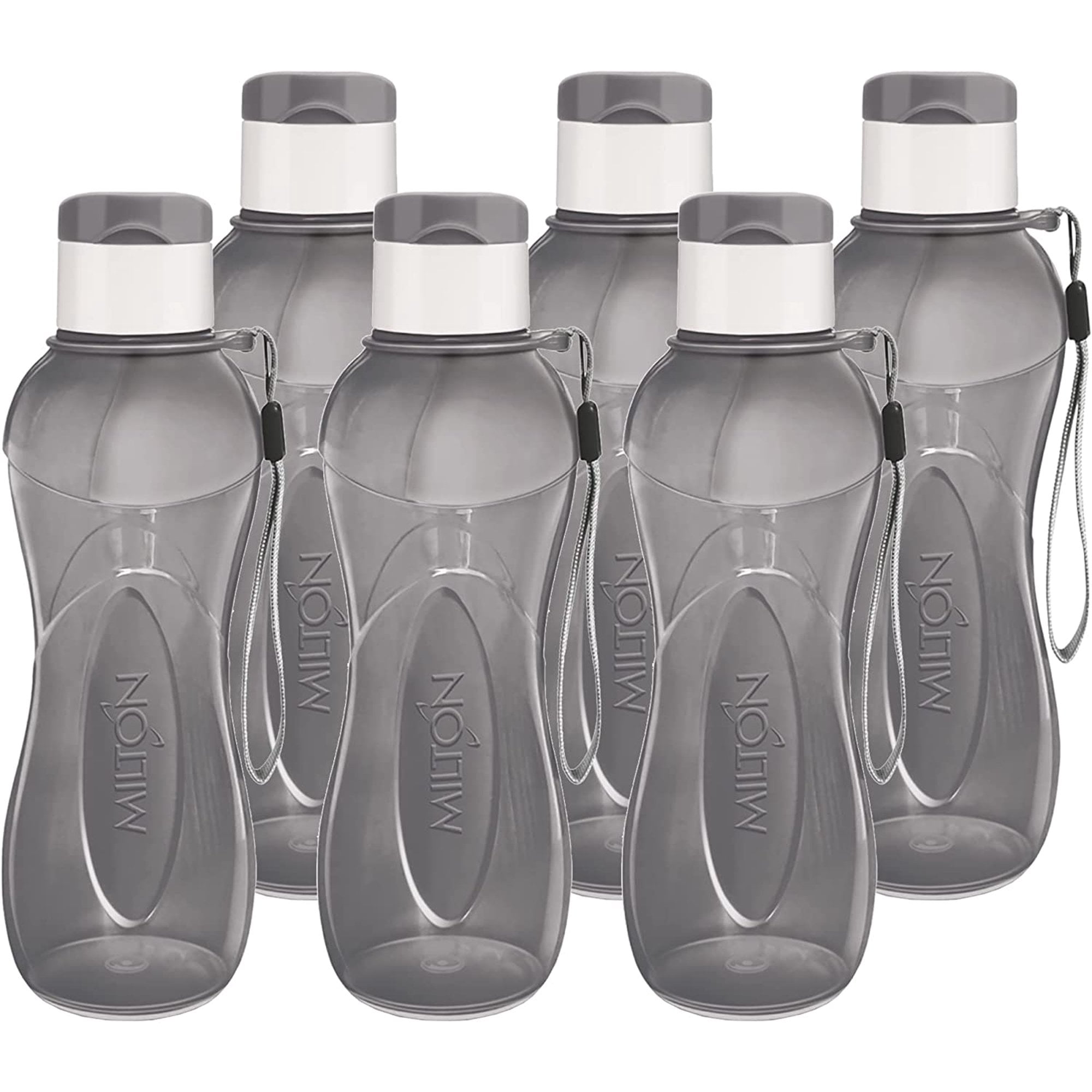MILTON 6-Pc Reusable Water Bottles Bulk Pack 12 Oz Plastic Bottles with  Caps, Pink 