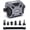 Grey, variant on SENLINK Electric Air Pump for Inflatables: Powerful AC 120V Air Mattress Pump with 5 Nozzles and Hose, Fast Inflation & Deflation for Gymnastics Track Mat, Pool Float, Raft