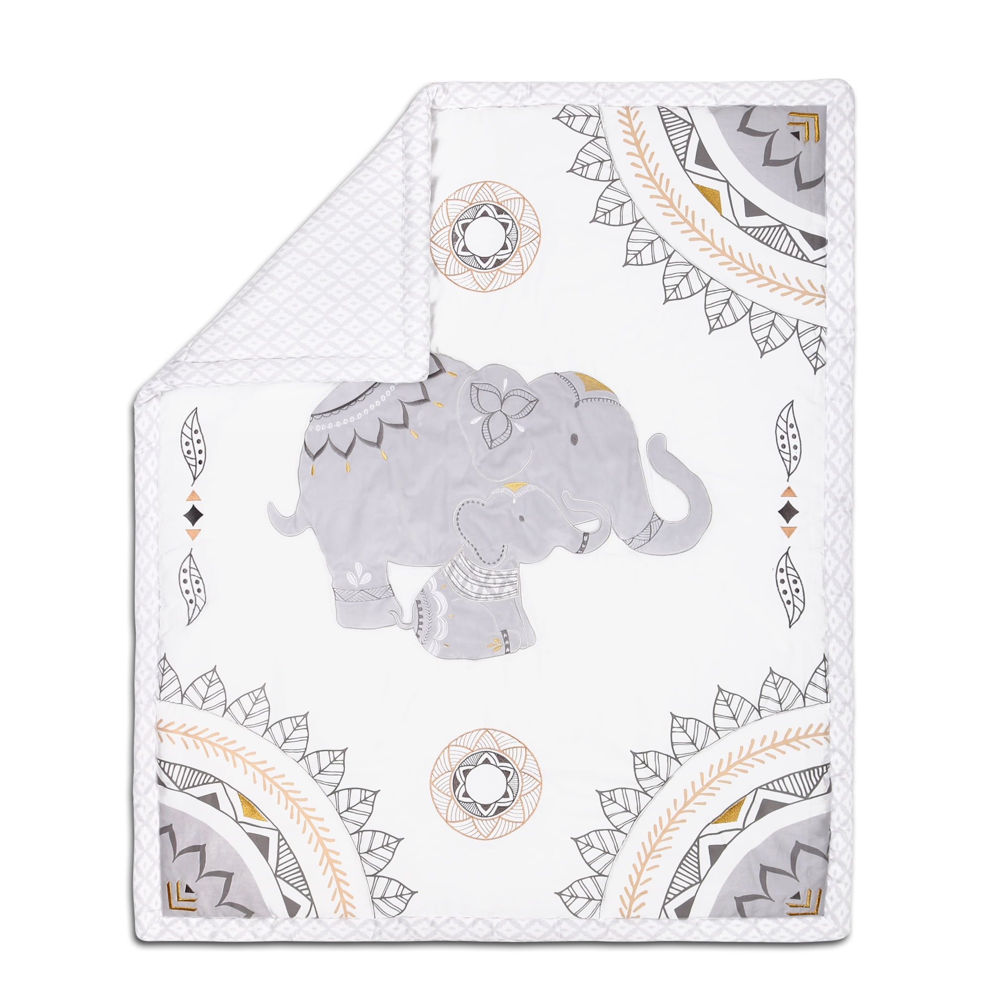 boho elephant crib bedding