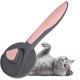 thumbnail image 1 of Cepillo autolimpiable para perros y gatos pequeños, diseño ergonómico, no raya la piel - Rosa, 1 of 5
