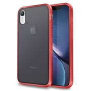 Orase Translucent Matte Cases Designed for iPhone XR Case, Protective Hard Back Cover & Soft Bumper (Red)