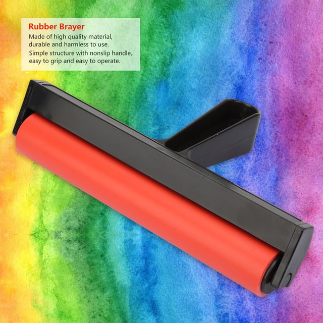 Brayer en Caoutchouc pour Rouleau d'Impression, Brosse à Rouleau, Brosse à Rouleau d'Art de 10 / 15 / 20 Cm pour Étudiant