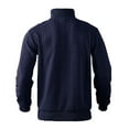 thumbnail image 5 of UVEASISHA Knitted Sweatshirt for Men Half Zip Mock Neck Casual Pullover Winter Oversized Cable Knit Sweatshirts Comfy Loose Solid Color Pullovers Navy S, 5 of 7