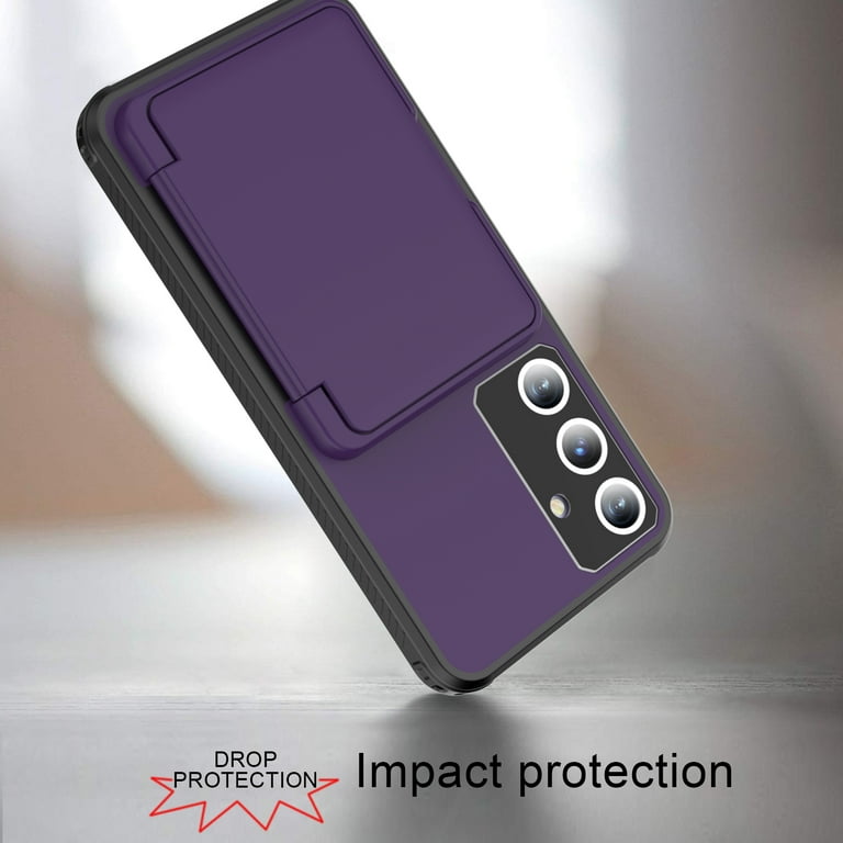 Galaxy S24 パープル 256GB 本体 箱,ケース付き 良品 for Cute Galaxy S24 Case for Women with Credit Card Holder