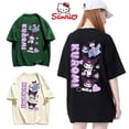 thumbnail image 2 of Sanrio Kuromi-Camiseta de manga corta para niña, camiseta de dibujos animados Kawaii Y2k, holgada, con estampado de Hip-hop, transpirable, Top informal de calle, regalos de verano, 2 of 7