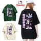 thumbnail image 2 of Sanrio Kuromi-Camiseta de manga corta para niña, camiseta de dibujos animados Kawaii Y2k, holgada, con estampado de Hip-hop, transpirable, Top informal de calle, regalos de verano, 2 of 7