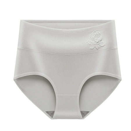 White Cotton Underwear for Women Women s Large Size High Waist Panties Fashionable Women s Panties Womens Plus Size Underwear Gray L