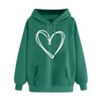 thumbnail image 5 of Women's Oversized Pattern Hoodie Casual Long Sleeved Heart Shaped Print Pullover Comfortable Pocket Drawstring Hoodie Long Zippe Sweatshirts for Women Sweatshirt for Women Graphic Sweatshirts Hoodies, 5 of 5