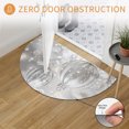 thumbnail image 3 of Half Circular Door Mat 24"x36", Grey Christmas Balls Large Absorbent Non Slip Front Entrance Rug, Xmas Balls Gray Diatomaceous Welcome Mat for Double Door Garage Living Room Entryway, 3 of 9