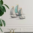 thumbnail image 3 of Joveco Metal Sailboat Wall Decor, 3D Nautical Ship Wall Sculptures,Handmade Coastal Beach Sailboat Wall Art Decor School Home Hotel Living Room Bedroom, 3 of 7