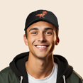 thumbnail image 3 of Dalix T-Rex Embroidered Mens Cotton Dad Hat Baseball Cap in Black, 3 of 5