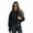 Black M, variant on Women Fall Winter Coat Short Type Turn-down Collar Solid Color Loose Button Closure Cardigan OL Commuting Jacket Lady Daily Outwear