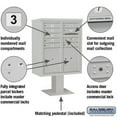 thumbnail image 6 of Salsbury Industries Pedestal Mounted Units 11 Door Front Load 4C Horizontal Cluster Box Unit with 2 Parcel Lockers, 6 of 7