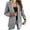 Gray, variant on Hot6sl Oversized Blazers for Women Women Casual Blazer Lapel Double Breasted Long Sleeve Work Office Business Blazer Suit Coat Cardigans