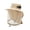 Khaki, variant on Sun Protection Hat Wide Brim Breathable Hemp Polyester Blend Adjustable Fisherman Cap for Outdoor Cycling Fishing Summer