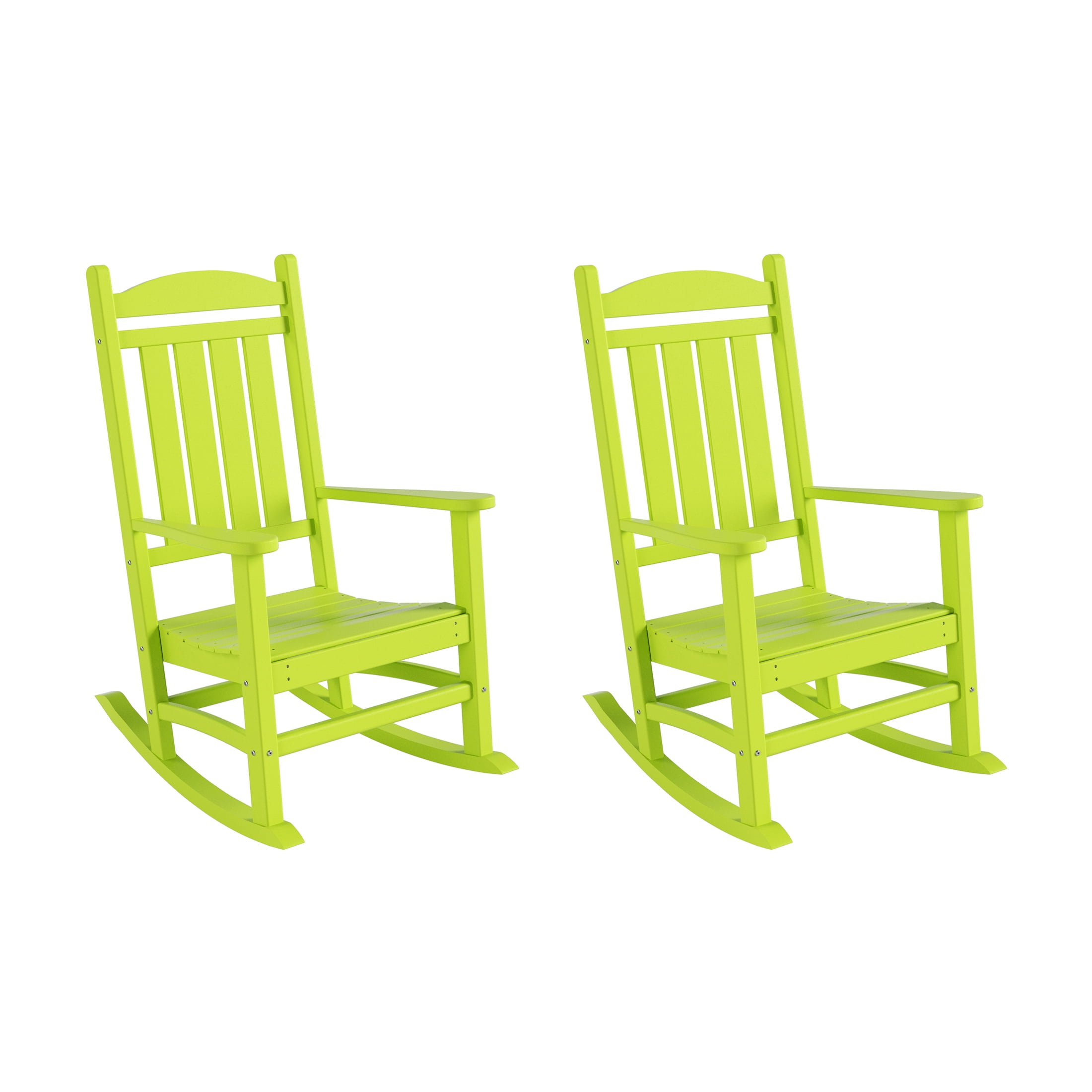 WestinTrends Malibu Outdoor Rocking Chair Set of 2, Poly Lumber
