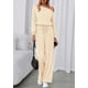 thumbnail image 4 of Mono Enterizo PRETTYGARDEN para Mujer, Color Albaricoque, Pierna Ancha y Suelta, Talla L, 4 of 8