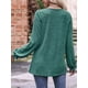thumbnail image 5 of Camisas de Larga para Mujer, Moda Otoño 2025, Blusas Elegantes e Informales, Blusas Tipo Túnica Plisadas con Cuello Redondo. Verde S, 5 of 10