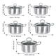 thumbnail image 5 of Juego de 5 ollas de acero inoxidable para sopa, juego de utensilios de cocina de inducción con tapas de vidrio, 5 of 5