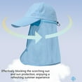 thumbnail image 4 of UPF Sun Hat 3-Way Adjustable with Detachable Shawl for Men & Women, Outdoor Hiking/Fishing/Camping (Foldable, Blue), 4 of 7