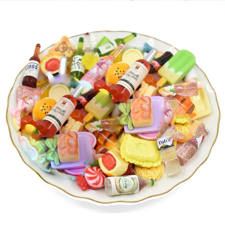 10pcs Non-repetitive Miniature Food Play Blind Box Blind Bag Resin