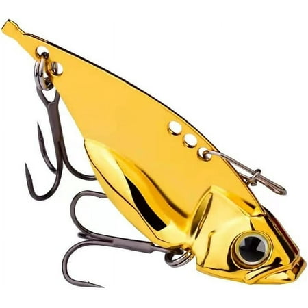 CJUAN 2 Metal Blade Fishing Lure for Bass and Trout with 5 Count