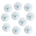 thumbnail image 2 of Flores artificiales, 10 cabezas de flores de seda, ramo de flores de crisantemo Gris azul claro, 2 of 9