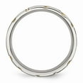 thumbnail image 2 of Stainless Steel Grooved Yellow IP-plated Ladies 6mm Matte Brushed Finish Wedding Band Ring Size 10.5, 2 of 7