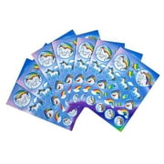 Kidsco Magical Unicorn Rainbow Sticker Sheets - Pack of 12 Sheets for Fanciful Party Favors, Game Prizes, Colorful Wall Decals, Creative Scrapbooks, Girly Collections, Personalized Arts and Crafts